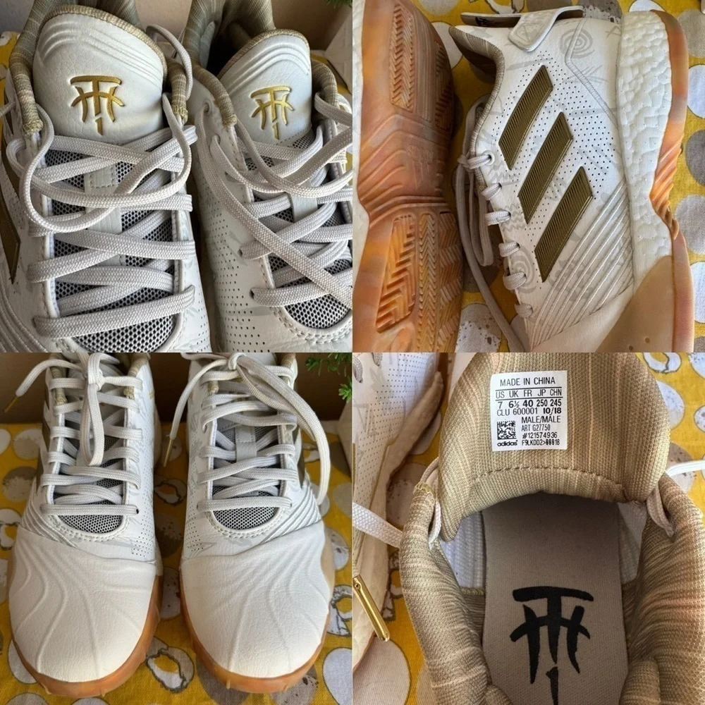 Adidas T-Mac Millennium White Gold sneakers size US 7